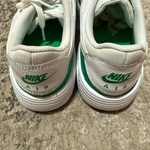 NikeAir  Green and White Sneakers
